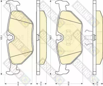Комплект тормозных колодок GIRLING 6109172