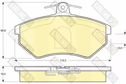 Комплект тормозных колодок GIRLING 6110441