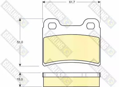 Комплект тормозных колодок GIRLING 6111242