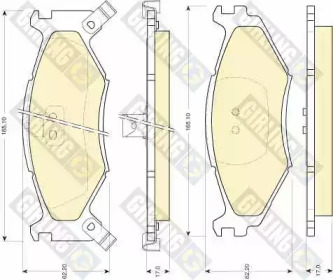 Комплект тормозных колодок GIRLING 6111575