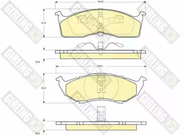 Комплект тормозных колодок GIRLING 6112363
