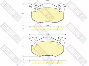 Комплект тормозных колодок GIRLING 6113053