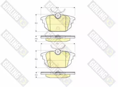 Комплект тормозных колодок GIRLING 6113331