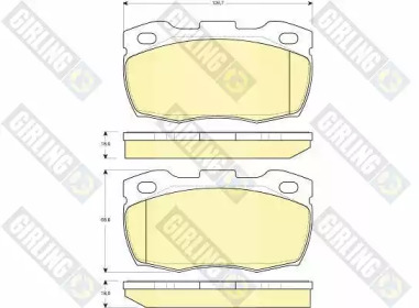 Комплект тормозных колодок GIRLING 6114526