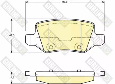 Комплект тормозных колодок GIRLING 6114811
