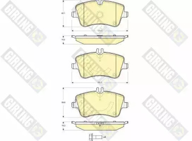 Комплект тормозных колодок GIRLING 6115141