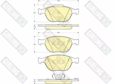 Комплект тормозных колодок GIRLING 6115322