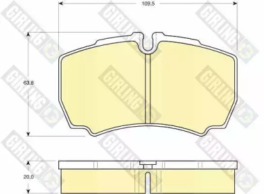 Комплект тормозных колодок GIRLING 6115359