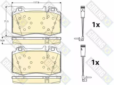 Комплект тормозных колодок GIRLING 6115432