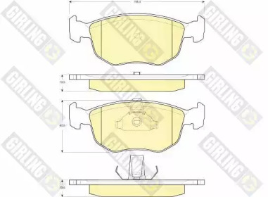Комплект тормозных колодок GIRLING 6116182