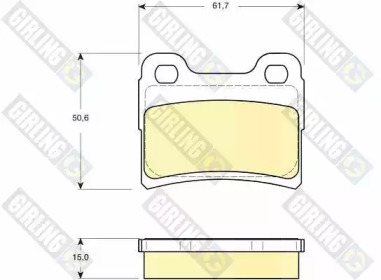 Комплект тормозных колодок GIRLING 6116392