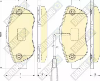 Комплект тормозных колодок GIRLING 6117464