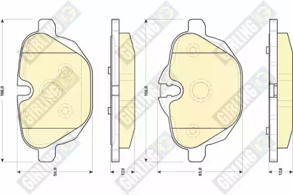 Комплект тормозных колодок GIRLING 6118404