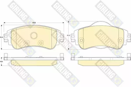 Комплект тормозных колодок GIRLING 6119171