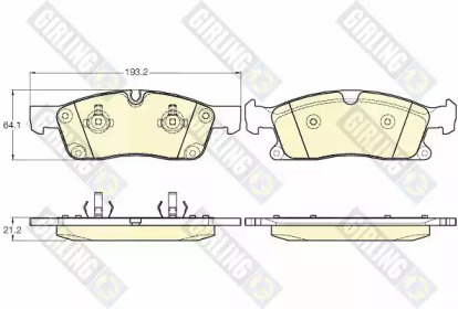 Комплект тормозных колодок GIRLING 6119462
