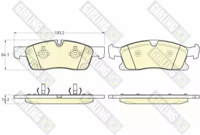 Комплект тормозных колодок GIRLING 6119552