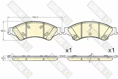 Комплект тормозных колодок GIRLING 6120056