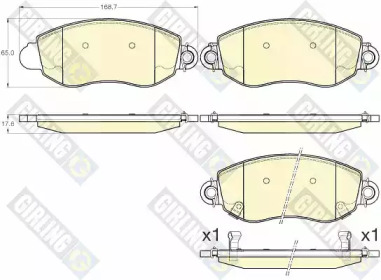 Комплект тормозных колодок GIRLING 6120063