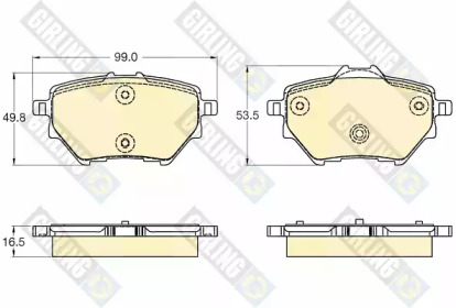 Комплект тормозных колодок GIRLING 6120364