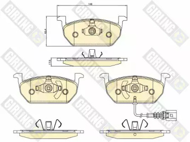 Комплект тормозных колодок GIRLING 6120802