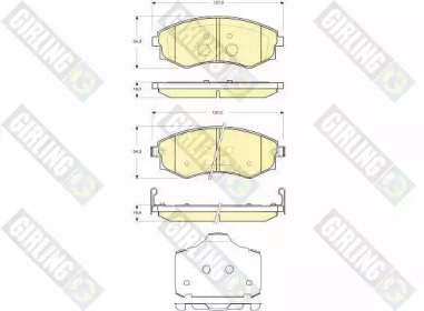 Комплект тормозных колодок GIRLING 6133659