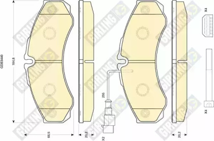 Комплект тормозных колодок GIRLING 6134409