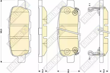 Комплект тормозных колодок GIRLING 6135079