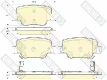 Комплект тормозных колодок GIRLING 6135474