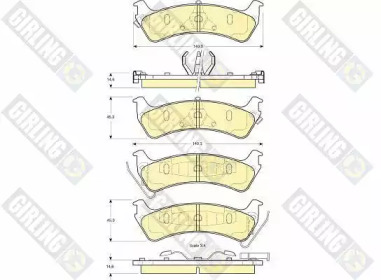 Комплект тормозных колодок GIRLING 6140945