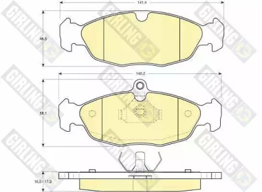 Комплект тормозов GIRLING 6410252