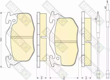 Комплект тормозов GIRLING 6410353