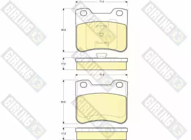 Комплект тормозов GIRLING 6410502