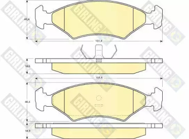 Комплект тормозов GIRLING 6410732