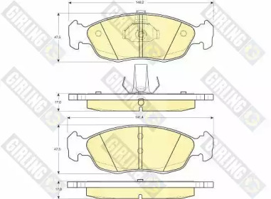 Комплект тормозов GIRLING 6410752