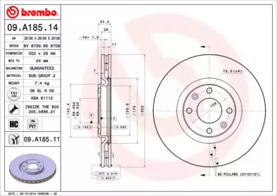 Тормозной диск AP 25100 V