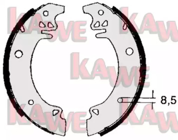 Комлект тормозных накладок KAWE 02750