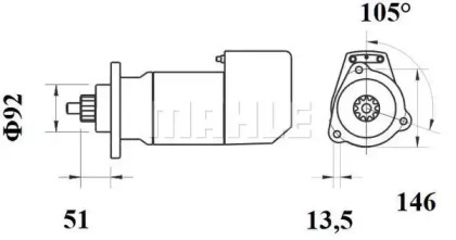 Фильтр MAHLE ORIGINAL KX 87D