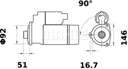 Стартер MAHLE ORIGINAL MS 99