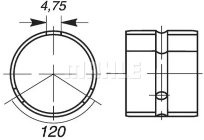 Вкладыш подшипника MAHLE ORIGINAL 001 HL 19630 025