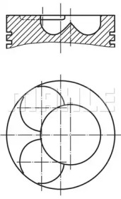 Поршень MAHLE ORIGINAL 005 10 00