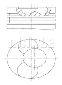 Поршень MAHLE ORIGINAL 002 99 00