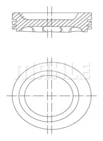 Поршень MAHLE ORIGINAL 640 57 00