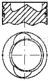 Поршень MAHLE ORIGINAL 222 01 01