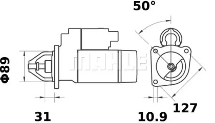 Стартер MAHLE ORIGINAL MS 399