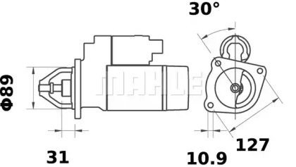 Стартер MAHLE ORIGINAL MS 393