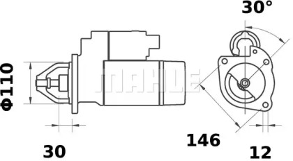 Стартер MAHLE ORIGINAL MS 387