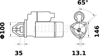 Стартер MAHLE ORIGINAL MS 357