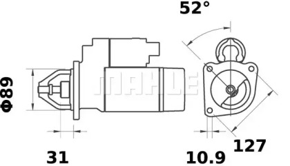 Стартер MAHLE ORIGINAL MS 345