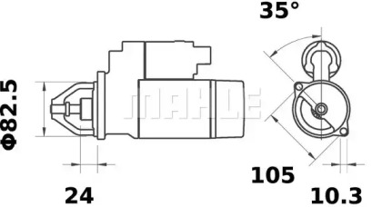 Стартер MAHLE ORIGINAL MS 335