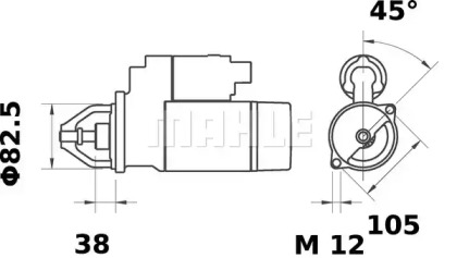 Стартер MAHLE ORIGINAL MS 303